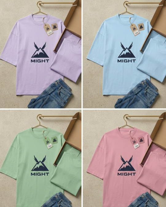 Symbol of Might: Heavyweight Oversized Terry T-Shirt