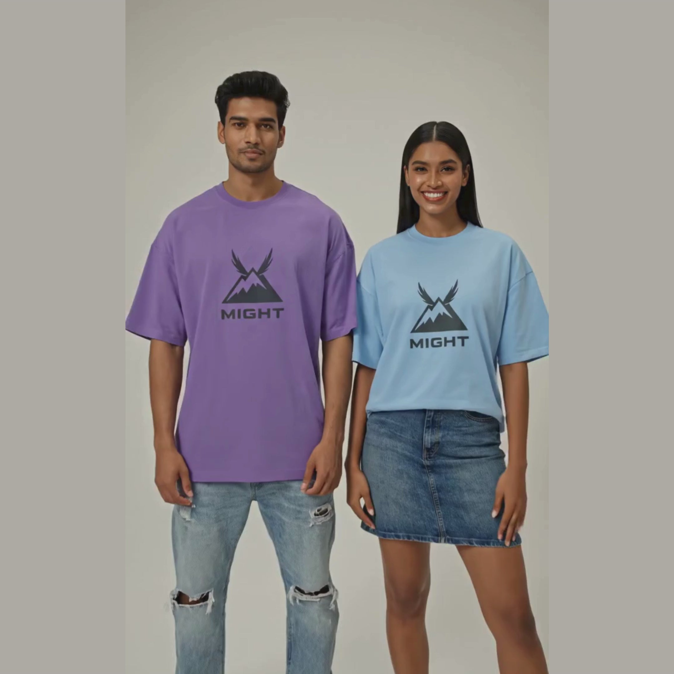 Symbol of Might: Heavyweight Oversized Terry T-Shirt