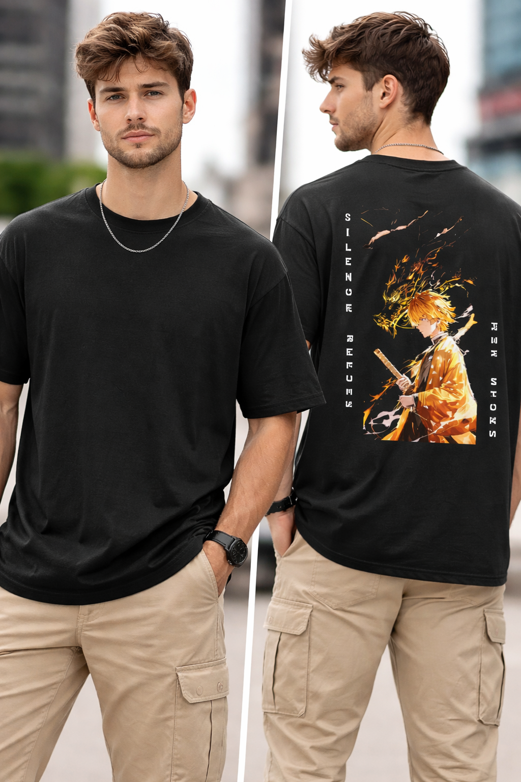 Zenitsu Oversized Men T Shirts